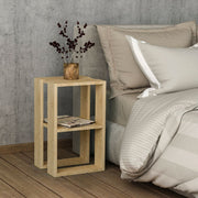 Rustic Oak Bedside Table Lonie 55x30x34 cm