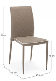 Modern dove gray leatherette chair