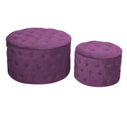 Purple velvet puff 1-2 round cm ø70h42