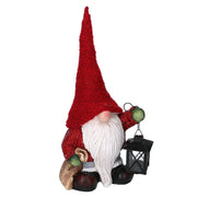 Resin gnome with red lantern 23.5x17h50 cm