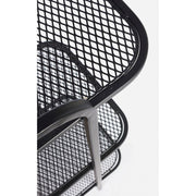 Shaped steel bookcase with three shelves Anthracite ELYOT 82x35x h100 cm