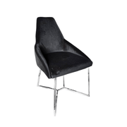 Akustik Simphony black velvet dining chair
