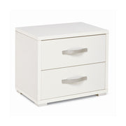 Bedside table with 2 white ash drawers in melamine wood 36x52xH 43
