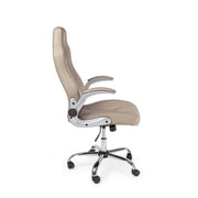 Office armchair upholstered in Boneville Beige leather