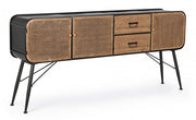 Sideboard with 3 doors and 2 drawers in vintage style metal