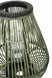 4x Bamboo Tripod Lantern Ver-Black H61.5