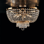 Imperial ceiling lamp in iron and gold brass with six lights stass 50x h37 cm