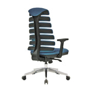 Spring office armchair blue