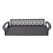 Rectangular dark gray arrows metal tray cm41x20h6,5
