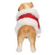 Resin dog with coat 14x8h11 cm