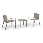 Garden set of 3 taupe metal living room Auri