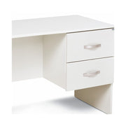 Desk 2 drawers White Ash in melamine wood H.75x119x64 cm