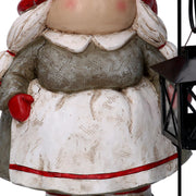 Resin gnome with red lantern 27,5x22h39 cm