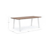 Oslo Natural-White Garden Table 100x200 cm