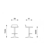 Polypropylene stool - Fred