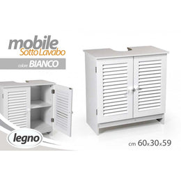 Mobile sotto lavabo bianco atile veneziano bianco shabby cm 60 x 30 x 59 h