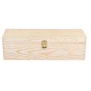 Natural wood wine crate box for 1 champagne bottle cm38x13h12