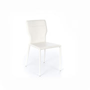 Chair in white imitation leather