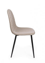 Dining chair in imitation leather Tortora AMANDA 45x54x h87 cm