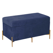 Blue velvet bench cm78x40h45
