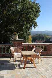 Garden armchair lucrezia cm 60 x 60 x h 82-47 walnut with cushion