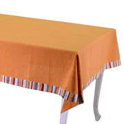 Tablecloth Stripe burgundy border cm5 yarn dyed cm140x180