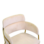 Design armchair velvet and cream rotterdam gold metal