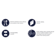 Transparent/grey crystal box H 30x31x31cm