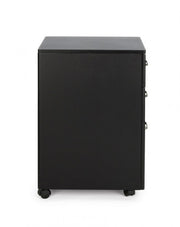 Office chest of drawers in MDF with three drawers Black NADIR 40x44x h65 cm