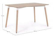 Natural style wooden table 120x80