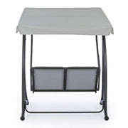 Two-seater steel rocking chair Anthracite GRELY 145x120x h185 cm