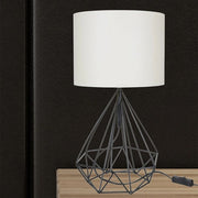 Desk lamp Black White urban 25x h46,5 cm
