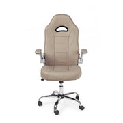Office armchair upholstered in Boneville Beige leather
