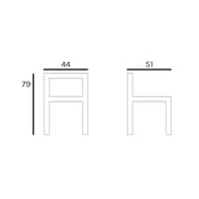 Sara Chair in Tortora Polypropylene - UV and Moisture Resistant - 44cm x 51cm x 79cm