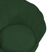 Green tulip velvet armchair cm73x72h77
