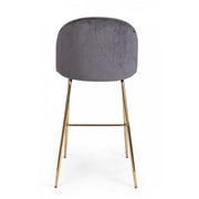 Contemporary design Bar Carry dark gray velvet stool