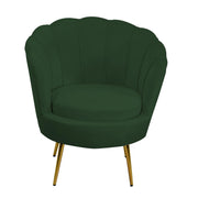 Green tulip velvet armchair cm73x72h77