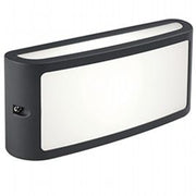 Aluminum Cast Applique with Opal Thermoplastic Diffuser - Warm Light 3000°K - 10W - 840 Lumen - IP54 Graphite