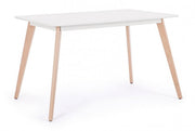 Michelangelo white wooden table 120 x 80 cm