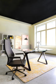 Jamie black leatherette high back office armchair