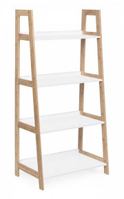 Bamboo bookcase with four shelves BROOKLYN 62x38x h130 cm