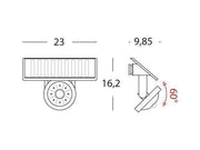 Solar wall light 1W Led 4000K graphite pixel line