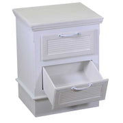 Liverpool wooden cabinet 2 white drawers cm37x30h49