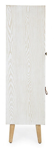 Cabinet 1 Door 2 Drawers Eloise in natural wood cm 48x35x121h