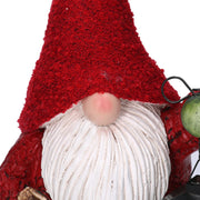 Resin gnome with red lantern 23.5x17h50 cm
