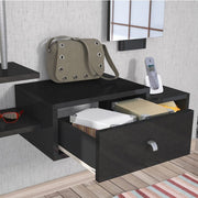 Dorado anthracite wall-mounted entrance cabinet with mirror