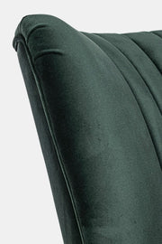 Virna green velvet vintage wooden armchair