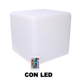 Led lamp in rechargeable multicolor plastic cm30x30xh30