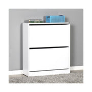 Shoe rack with 2 folding doors in glossy white 73x26xh.84 cm (SHC520BY1)