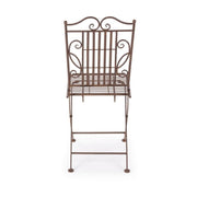 Folding steel chair Brown MELANIE 38x51x h92 cm